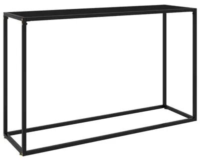 Image de Table console moderne en verre trempé et en acier, dimensions : 120 x 35 x 75 cm