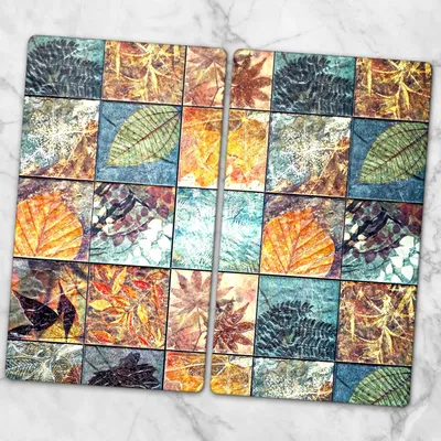 Produktbild von Glas-Herdabdeckplatten Glaskeramikkochfeld-Abdeckung Spritzschutz Glas 2x30x52 cm - Mosaikfliesen