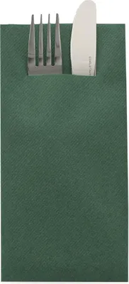 Produktbild von Sovie HORECA Besteckserviette Dunkelgrün aus Linclass® Airlaid 40 x 40 cm, 1/8 Falz, 75 Stück