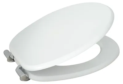 Produktbild von sanicomfort WC Sitz Pearly, MDF Holzkern, mit Absenkautomatik, Toilettensitz mit Klodecken, Klobrille und Deckel, verchromte Metallscharniere, einfache Montage