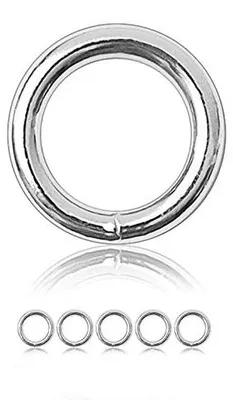 Productafbeelding van O-ring metalen ring set van 5, 25 mm binnendiameter, 34 mm buitendiameter, roestvrij staal