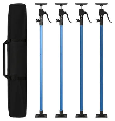 Produktbild von Peviasot 4x Teleskopstütze 115-290 cm, Deckenstütze Montagestütze bis 100 kg, 4 Raststufen, höhenverstellbar, 0-180° Auflage, Aluminiumgriff