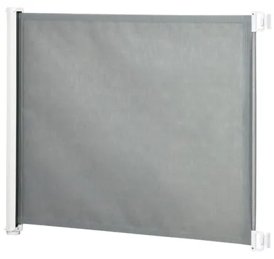 Image de Barrière de sécurité amovible pour bébé et animaux de compagnie | Couleur : Gris | Dimensions : 115 x 5,5 x 82,5 cm