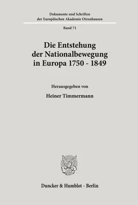 Produktbild von Die Entstehung der Nationalbewegung in Europa 1750 - 1849.