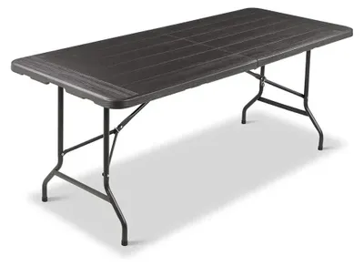 Produktbild von Klapptisch - Faltbarer Gartentisch 180 x 76 x 74 cm - Robuster Kunststoff - Rechteckig - Für 8 Personen - Indoor & Outdoor, Camping, Picknick, Party