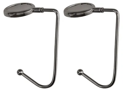 Produktbild von kwmobile Taschenhalter für Tisch - 2x Handtaschenhalter für Tisch - Taschenhaken - Taschen Aufhänger - Taschen Halter Haken - Tischhaken Set Schwarz