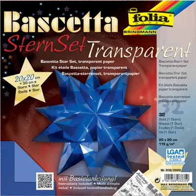Image de folia Dépliant étoile Bascetta, bleu-transparent