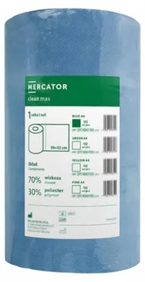 Zdjęcie produktu dla Ręcznik papierowy Mercator niebieski czyściwo włókninowe clean max niebieskie 32cmx