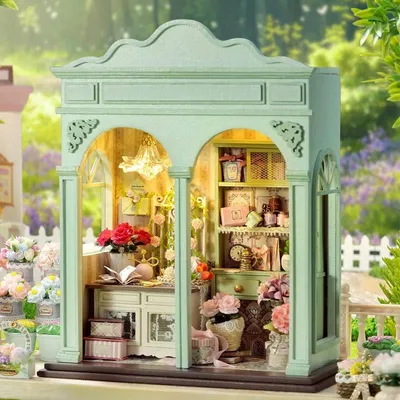 Produktbild von Habarri Bastelhaus Blühende Träume Blumenladen mit LED