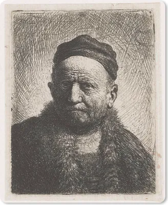 Produktbild von MuchoWow® Mauspad Mousepad Der Mann mit der Kalotte - Rembrandt van Rijn 19x23 cm - Mousepads - Maus Mat - Pad - Mausunterlage - Mauspads - Spielen