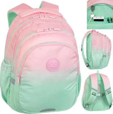 Produktbild von Coolpack Jerry Jugend Schulrucksack Gradient Strawberry 3-Kammer-Rucksack