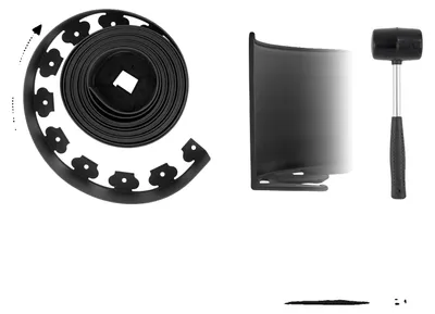 Image de Bordure de jardin, matériau PE durable, design flexible, 20,2 mètres