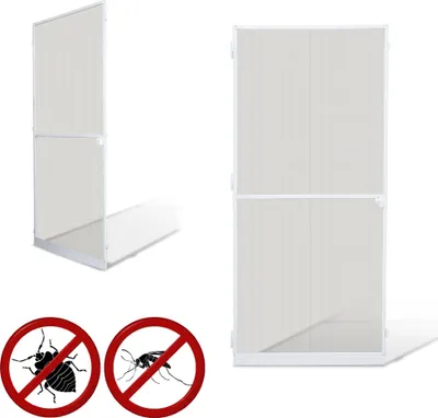 Produktbild von karpal Fliegengitter tuer - 95x210CM  fliegengitter Gitter insektenschutz tuer Wasserdicht Alu-Rahmen fliegengitter fiberglas Fuer  Wohnzimmer  Fenster Balkone