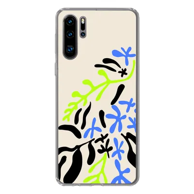 Produktbild von MuchoWow® Handyhülle Schutzhülle Hülle für Huawei P30 Pro Blatt - Abstrakt - Muster Silikon Softcase Handy Hülle - Schutzdeckel