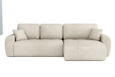 Produktbild von Emoebel24 Ecksofa mit Schlaffunktion und Bettkasten, Sofa L-form 280x142x87 cm UNO Creme