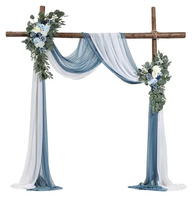 Immagine prodotto di VEVOR Set di fiori artificiali per arco di nozze, fiori blu per arco di nozze con tende, per bouquet da cerimonia, decorazione del fondale del ricevimento