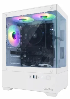 Imagen del producto de Coolbox Caja Gaming MATX GM200 V.Lite ARGB S.FTE B