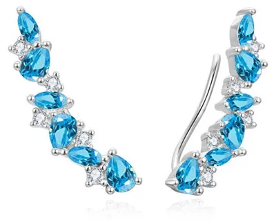 Produktbild von Okouzlující podélné náušnice s modrými zirkony AGUP3299LB