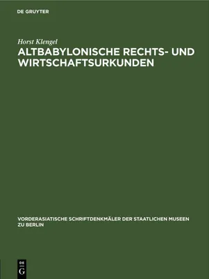 Produktbild von Altbabylonische Rechts- und Wirtschaftsurkunden