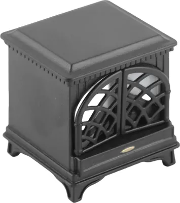 Produktbild von 1:12 Puppenhaus Kamin Kunststoff Miniatur Mini Möbel Dekoration Zubehör Schwarz