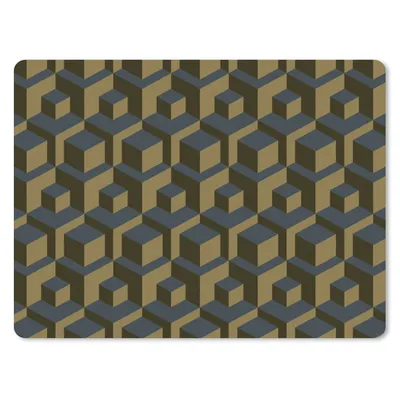 Produktbild von MuchoWow® Mauspad Mousepad Blöcke - Muster - Würfel 40x30 cm - Mousepads - Maus Mat - Pad - Mausunterlage - Anti Rutsch