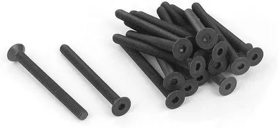 Zdjęcie produktu dla Śruby z łbem sześciokątnym z nasadką metryczną, czarne, 20 sztuk, M4 x 45 mm