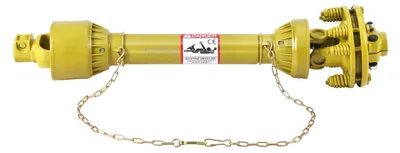 Immagine prodotto di Presa di forza per trattore - Serie 4 - Profilo a 6 scanalature su entrambe le estremità - Ø 3,49 cm - Lunghezza regolabile 80–104 cm - Acciaio legato - Giallo
