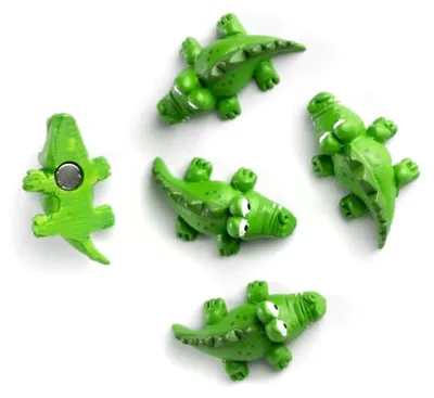 Produktbild von Krokodilmuster-Magnet - 5er Set