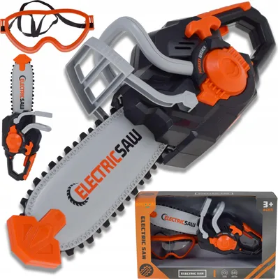 Immagine prodotto di Lolex | Motosega elettrica giocattolo - Con occhiali di sicurezza - 35x20,5x9cm - Sicura - Motosega per bambini