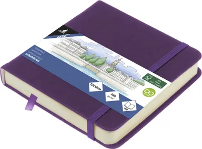 Immagine prodotto di kangaro K-861252 quaderno per schizzi, 80 fogli, 120 x 120 mm, cuore viola