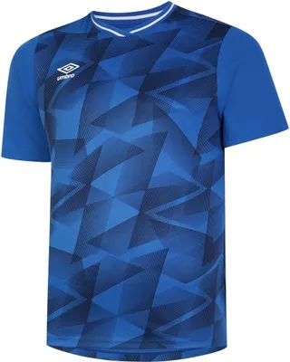 Image de Umbro - Maillot manches courtes enfant "Triassic" UO1898 (158) (Bleu roi/bleu marine foncé)