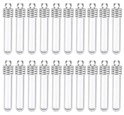 20 Mini-Glasflaschen 6 mm für Halskette, DIY Handwerk