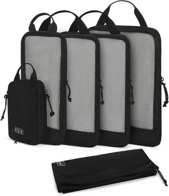 Productafbeelding van Famanu kofferorganizer, set van 6 stuks, waterdicht, zwarte kofferorganizerset