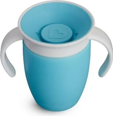 Zdjęcie produktu dla Munchkin Miracle Anti-Lick 360° Drinking Cup - kubek treningowy - kubek do ćwiczeń dla niemowląt i dzieci - 207 ml - niebieski