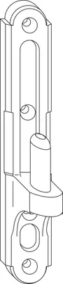 Produktbild von MACO RUSTICO Ladenplattenkloben MV flächenbündig/gerade, B=25mm, schwarz (14076)