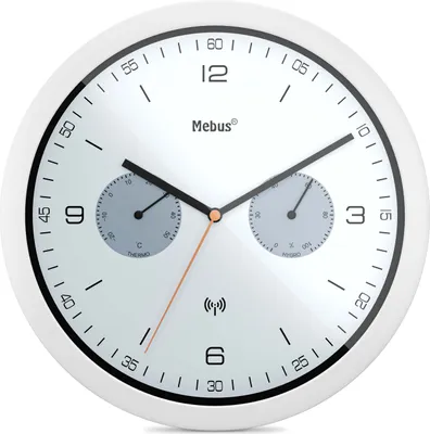 Produktbild von Mebus 52826 weiß Funk-Wanduhr