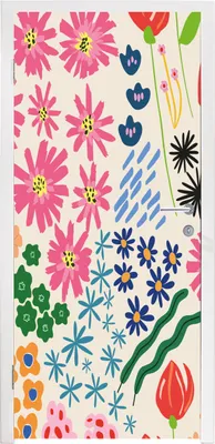 Produktbild von MuchoWow® Türtapete Selbstklebende Türfolie Blume - Blätter - Feldblumen 90x235 cm Türposter Türaufkleber Klebefolie Türklebefolie - XXL-Plakaten - Foster für Türen - Aufkleber