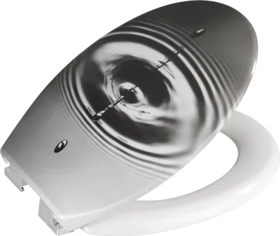 Produktbild von WENKO WC Sitz Toiletten Deckel Klo Absenkautomatik Toilettensitz Waterdrop Grau