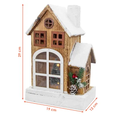 Image de 3.06 Maison avec toit de neige + LED - Maison de Noël 19 x 29 cm