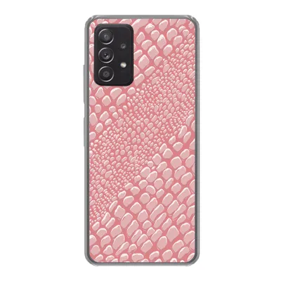 Produktbild von MuchoWow® Handyhülle Schutzhülle Hülle für Samsung galaxy a73 Krokodilleder - Tierprint - Rosa Silikon Softcase Handy Hülle - Handyhülle