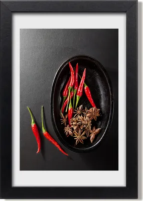 Produktbild von Bild 20x30 MDF-Rahmen, Wandkunst Chilischoten
