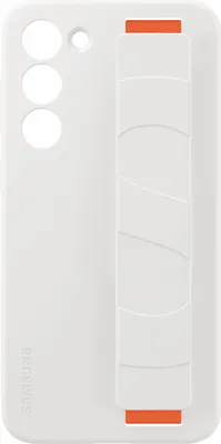 Image de Samsung Silicone Grip Case Galaxy S23+ - Étui de protection - blanc/orange