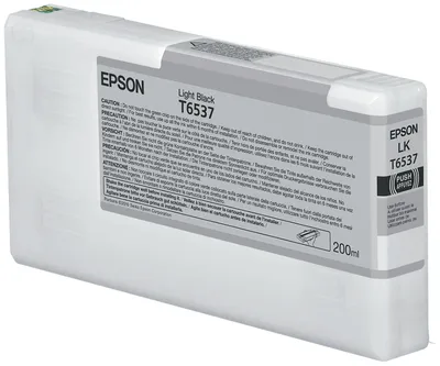 Obrázok produktu pre Epson T6537 Light Black Ink Cartridge (200ml), Light black, Atrament na pigmentovej báze, 200 ml, 1 kusov