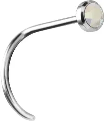 Produktbild von Karisma Nasenpiercing Titan G23 Mit Kristall Elements 0,8mm Nasenstecker - Rainbow