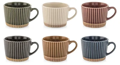 Kaffeetassen-Set 6-tlg. New Bone China 100 ml bunt