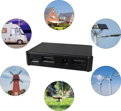 Zdjęcie produktu dla Regulator panelu słonecznego Stabilizator napięcia Kontroler ładowania C z lampką kontrolną Konstrukcja Podwójne USB / 1 * Port typu C / 1 * Wyjście DC Przenośny