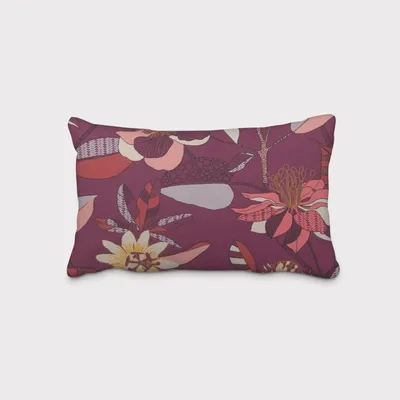 Produktbild von SCHÖNER LEBEN. Kissenhülle große Blumen beere bunt div. Größen Größe 60x80cm (HxB) 60x80cm (HxB) Größe