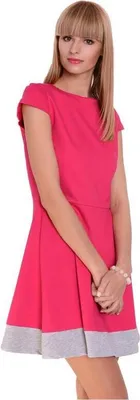 Produktbild von Damen Kleid Trapez Mini-Kleid Top; S/M; Pink