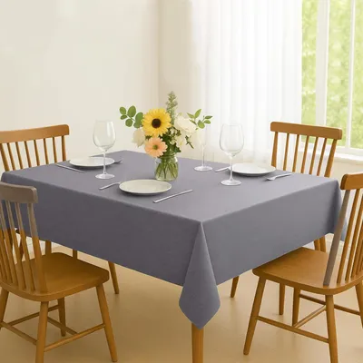 Produktbild von Tischdecke abwaschbar 150 x 240 cm rechteckig grau
