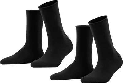 Produktbild von 2er Pack FALKE Happy Socken Damen black 35-38